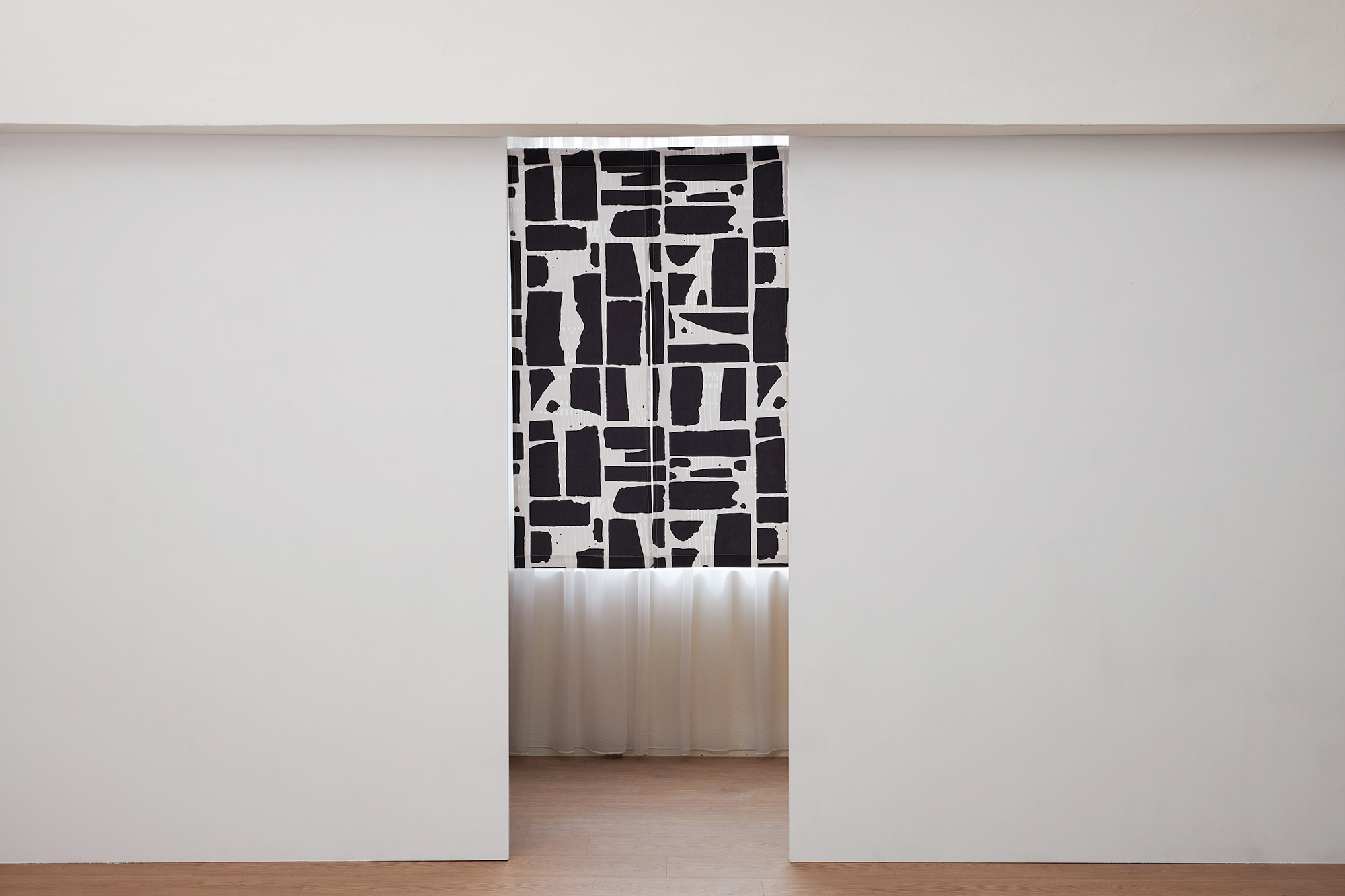 印花門簾 / 掛簾 / 三重黑灰