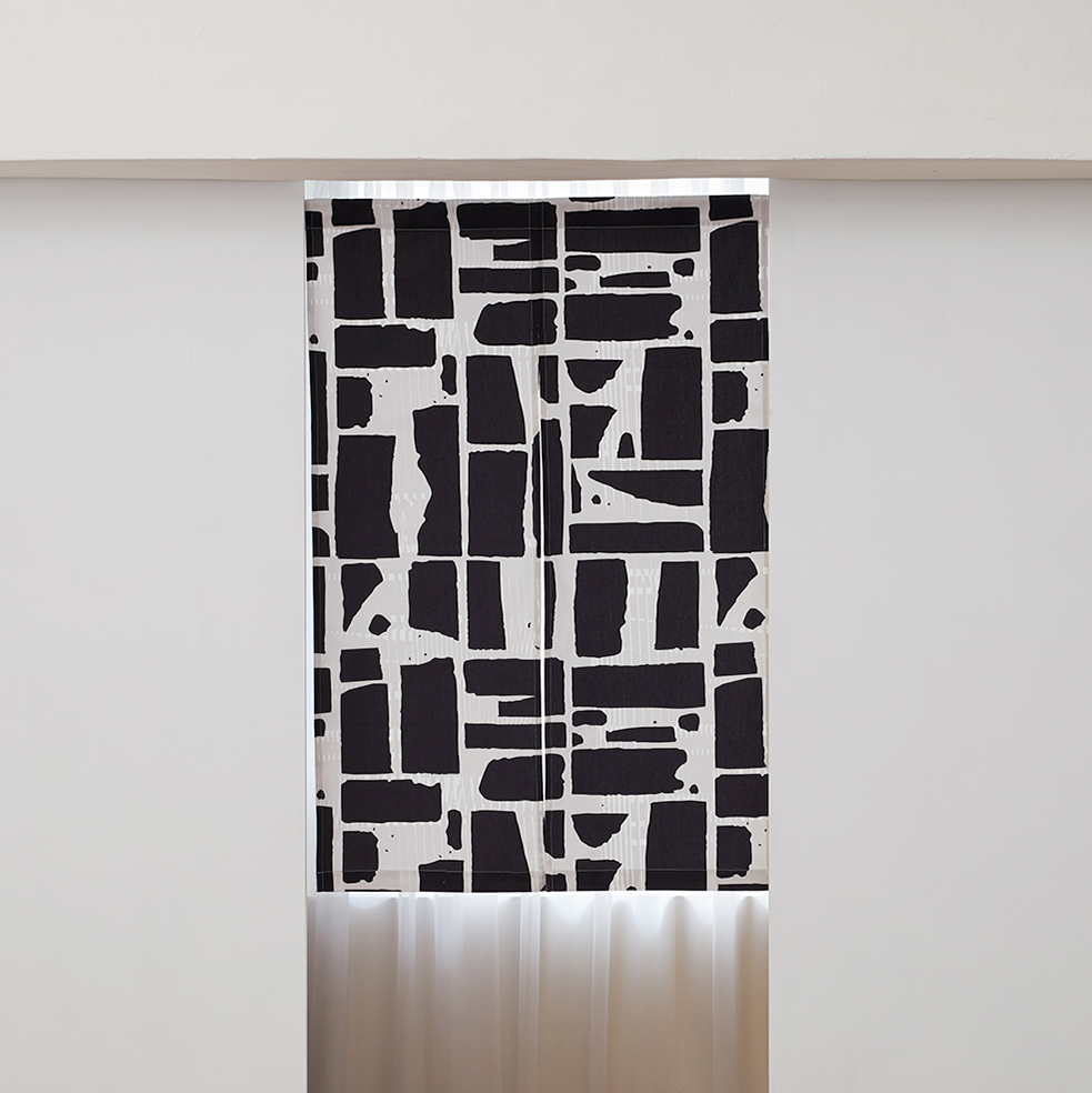 印花門簾 / 掛簾 / 三重黑灰