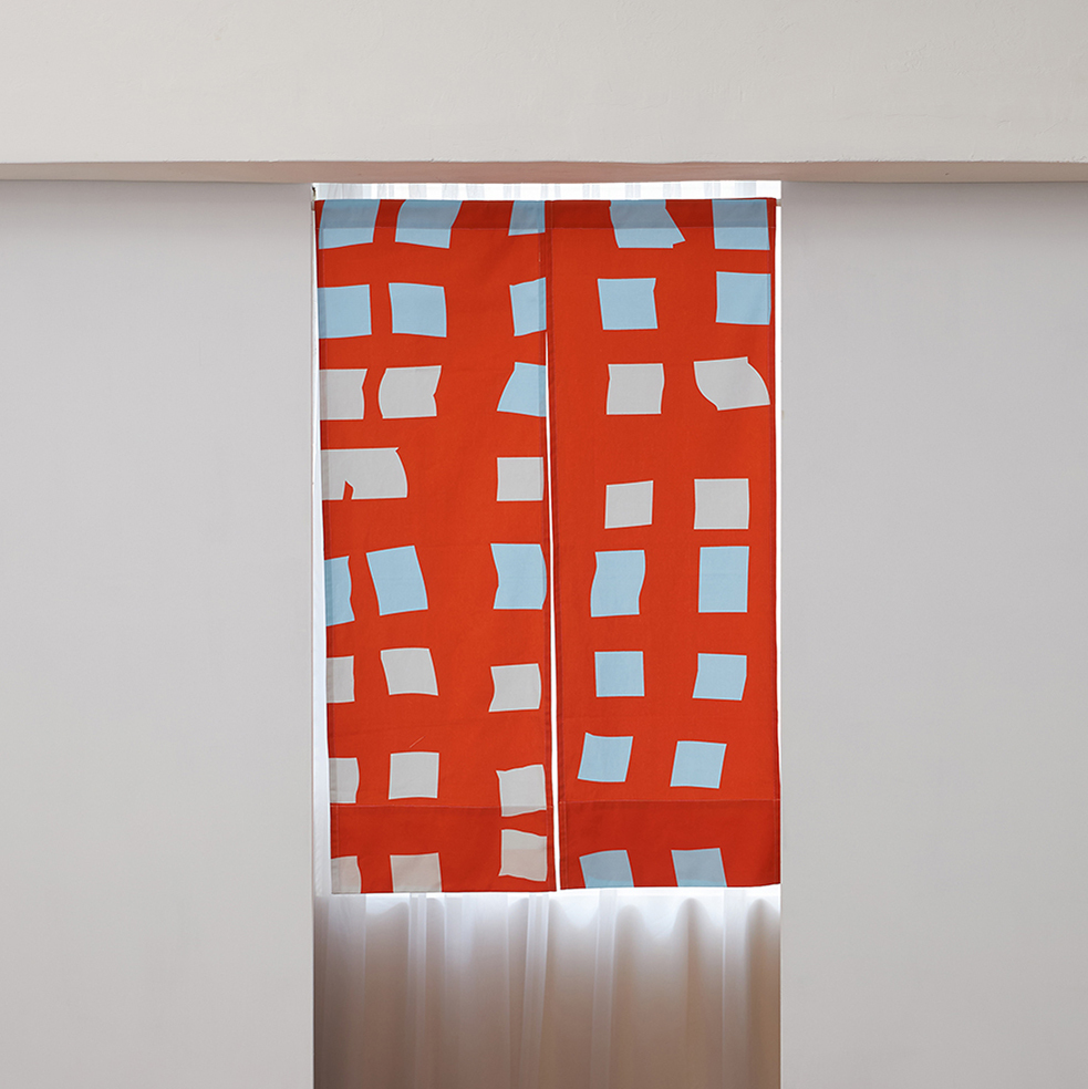 印花門簾 / 掛簾 / 風箏紅