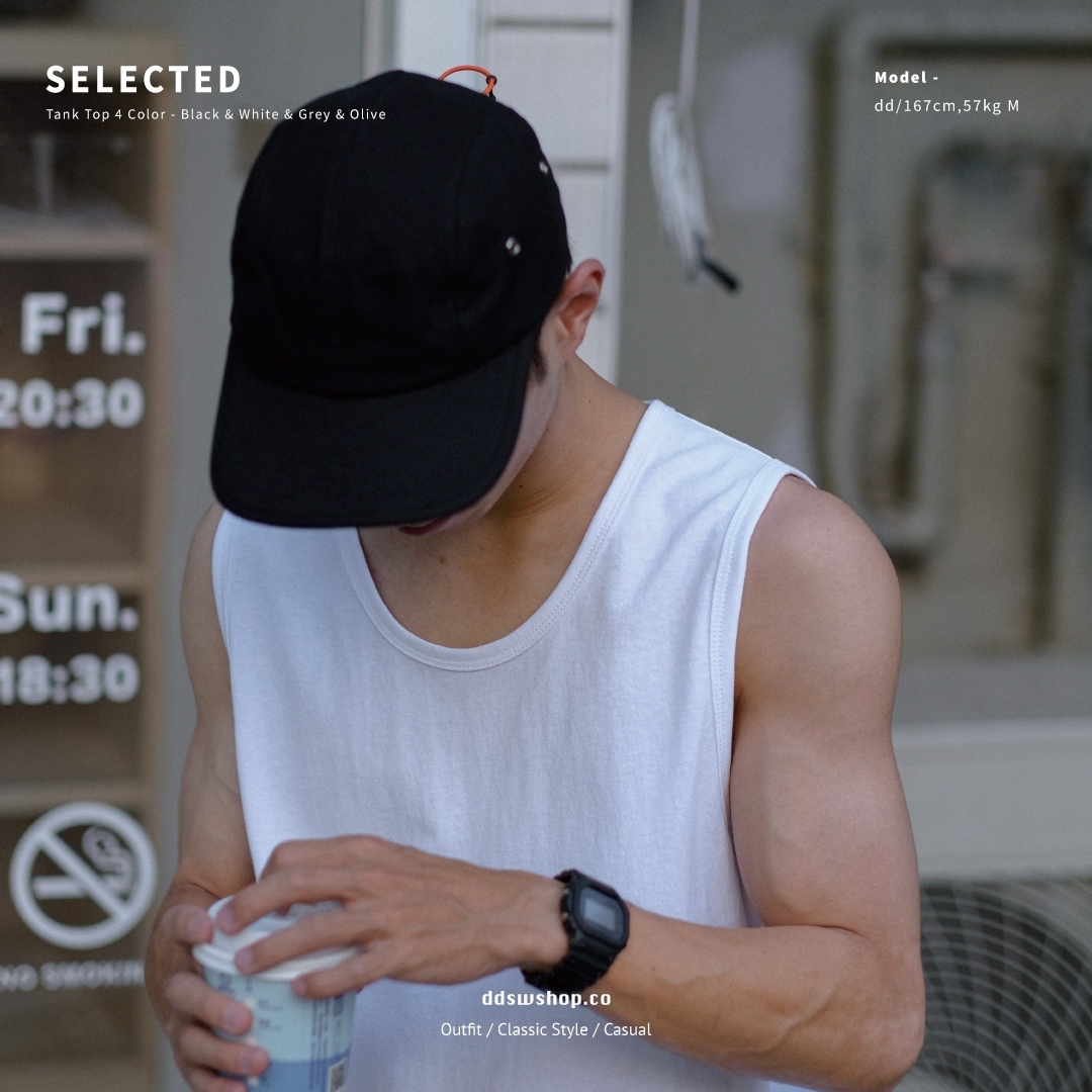 D.CLOSET 背心 短袖 內搭 黑色 白色 深灰