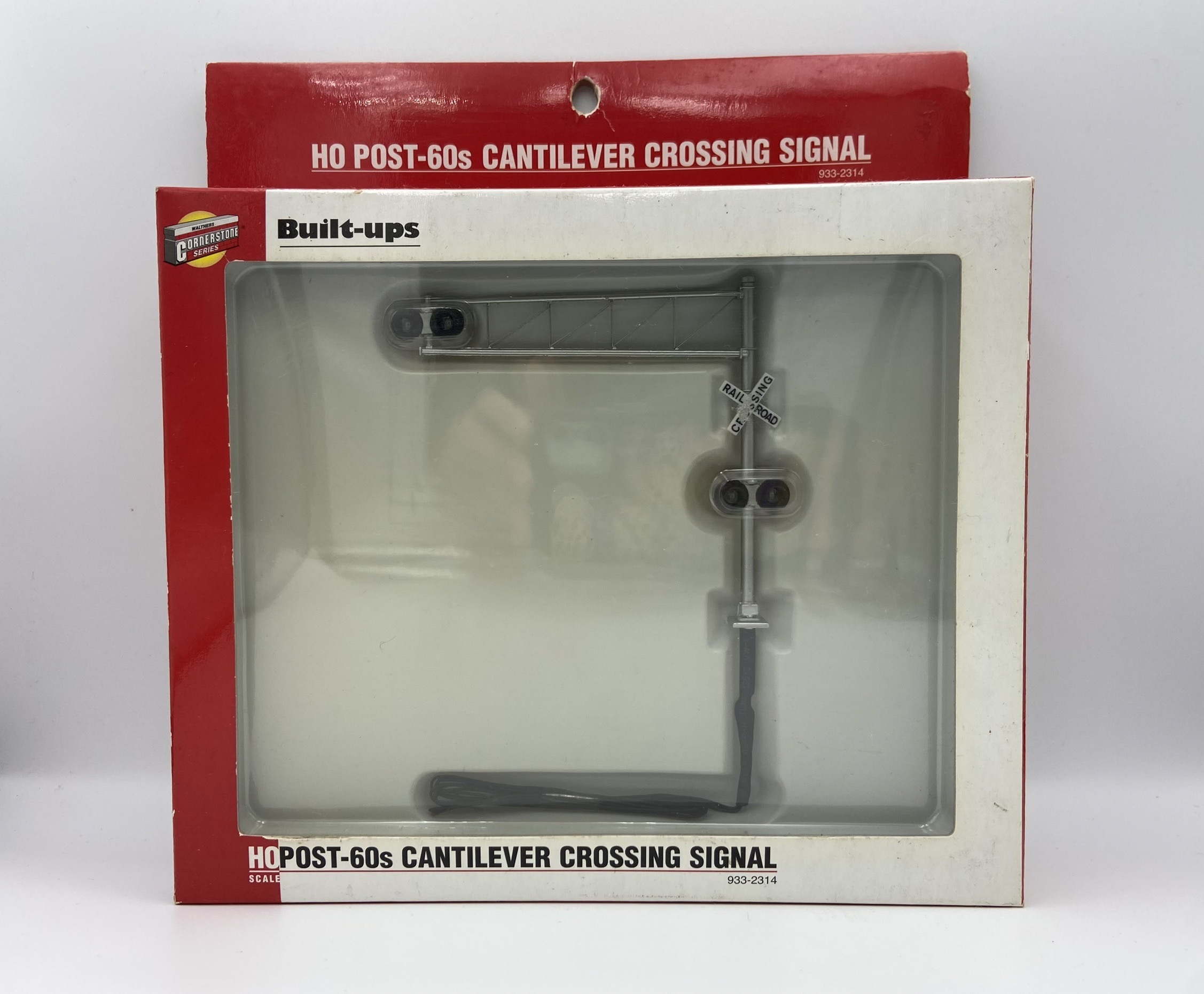 Built-ups 933-2314 HO規 Post-60s 懸臂式平交燈 (雙線用.燈會亮)