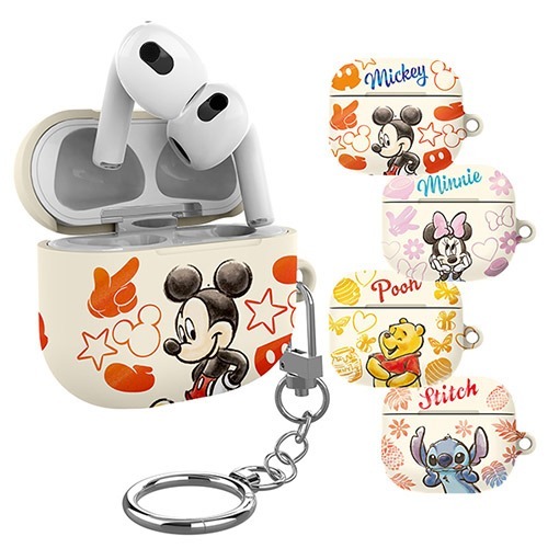 Disney - Hard -  Airpods Pro 2 Case 貼身耳機保護硬套 小熊維尼 史迪仔 米奇 BB