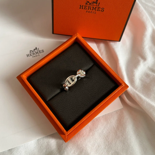 Hermes Chaine d'Ancre 純銀豬鼻戒指