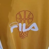 [S] FILA BASKETBALL LOGO SHORT SLEEVE T-SHIRT,YELLOW, FS2RSC2110X-YEW (SFL75)