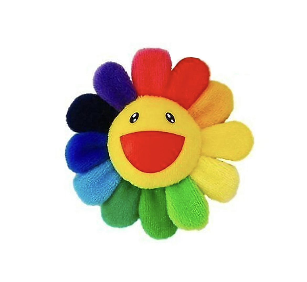 村上隆 Takashi Murakami Flower Plush Pin Rainbow/Yellow