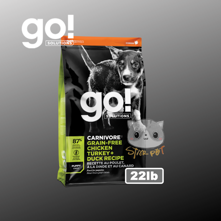 GO! SOLUTIONS™ 活力營養系列 [幼犬] 無穀物雞肉+火雞+鴨肉 狗糧配方 22lb