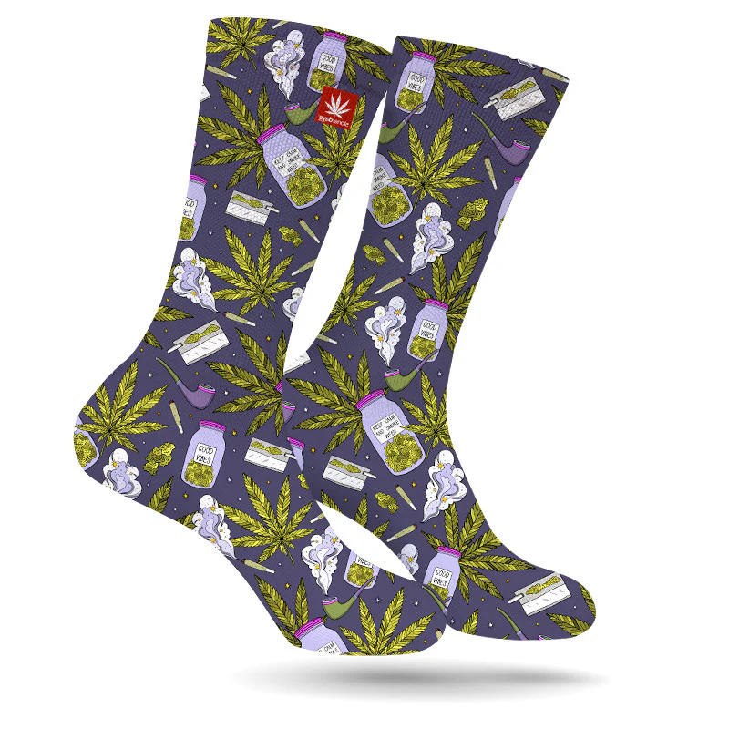 美國StonerDays Good Vibes Purps WEED SOCKS 襪子