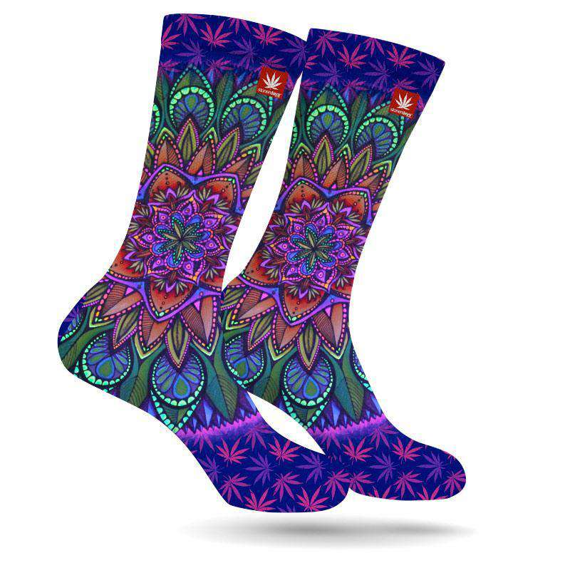 🇺🇸StonerDays - Mandala Weed Socks (UV Reactive) 襪子