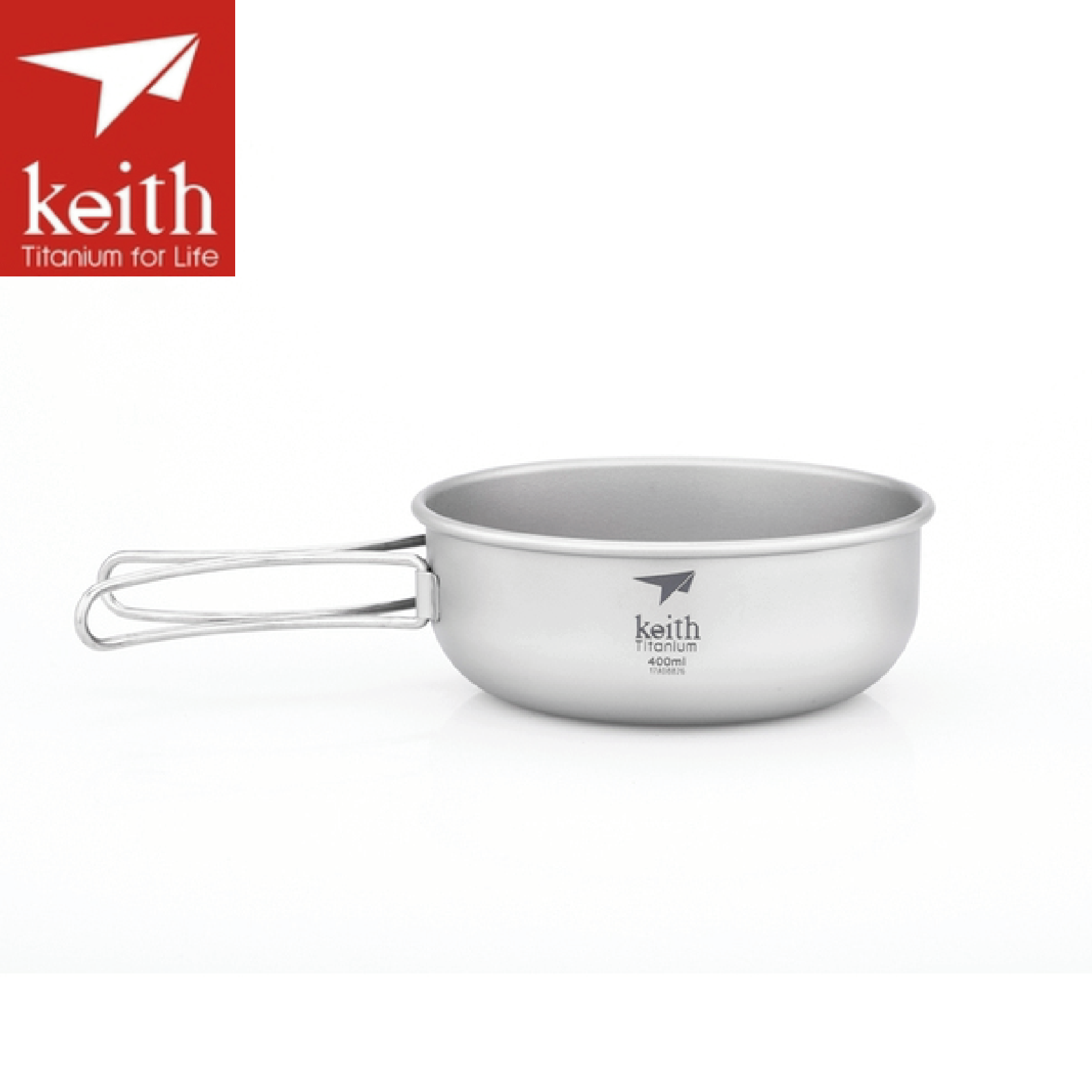 Keith 鎧斯 純鈦環保折疊握把湯碗400ml 51KEITI5324