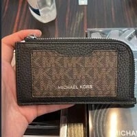 [S] MICHAEL KORS COOPER L ZIP WALLET,BRN/BLK, 194391925599 (SMK130)