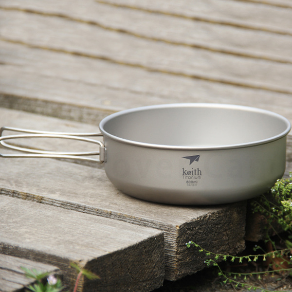 Keith 鎧斯 純鈦環保折疊握把湯碗600ml 51KEITI5326