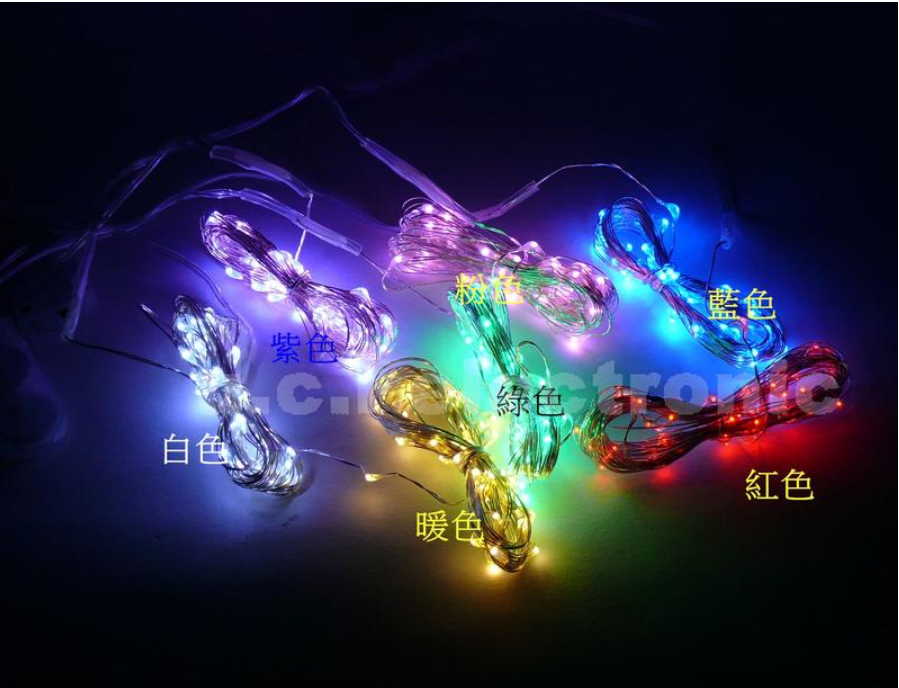 【UCI電子】(二B-1) 聖誕燈 裝飾燈 鈕扣電池銅線燈串3米30燈婚慶聖誕節日裝飾LED彩燈