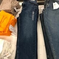 [S] CALVIN KLEIN HIGH RISE STRAIGHT DENIM PANTS,MED, CJCA4726-MED, FINAL SALE (SCK64)