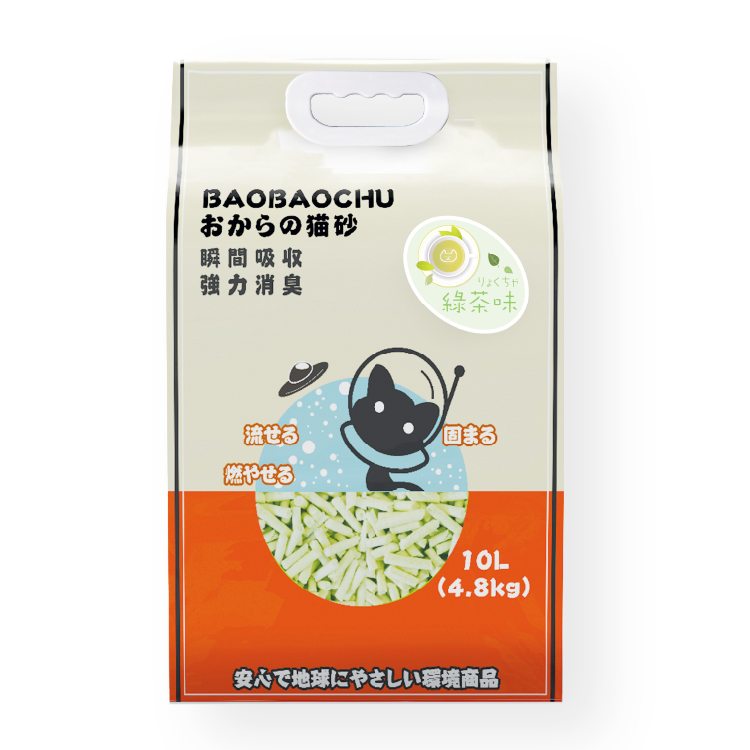 【8包原箱優惠】BaoBaoChu丨綠茶豆腐貓砂 10L