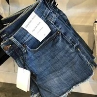 [S] CALVIN KLEIN HIGH RISE DENIM SHORT,MED, CJCS8267-MED (SCK65)