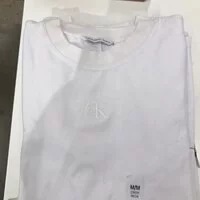 [S] CALVIN KLEIN BASIC LOGO SHORT SLEEVE T-SHIRT,WHITE, CJCT3583-WHT [FINAL SALE] (SCK68)
