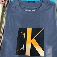 [S] CALVIN KLEIN BOX LOGO LOGO SHORT SLEEVE T-SHIRT,ZFI, CJCT3573-ZFI, FINAL SALE (SCK72)