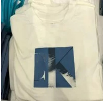 [S] CALVIN KLEIN BOX LOGO SHORT SLEEVE T-SHIRT,X9W, CJCT3573-X9W, FINAL SALE (SCK76)