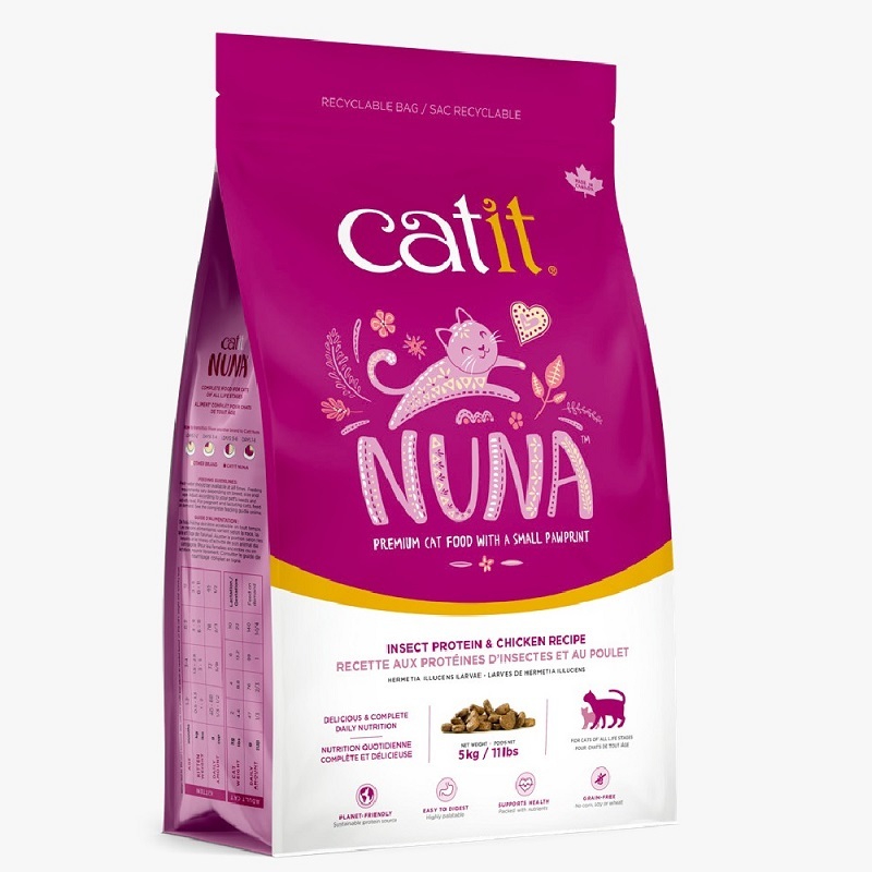Catit Nuna丨低致敏無麩昆蟲蛋白全貓糧 - 雞肉味 5kg