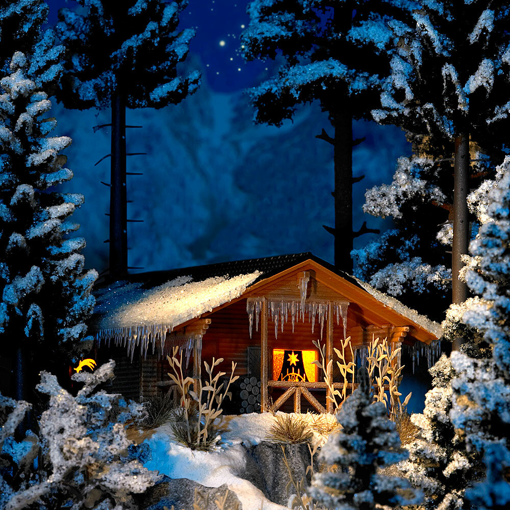 Busch 1085 HO scale Wintry Cottage