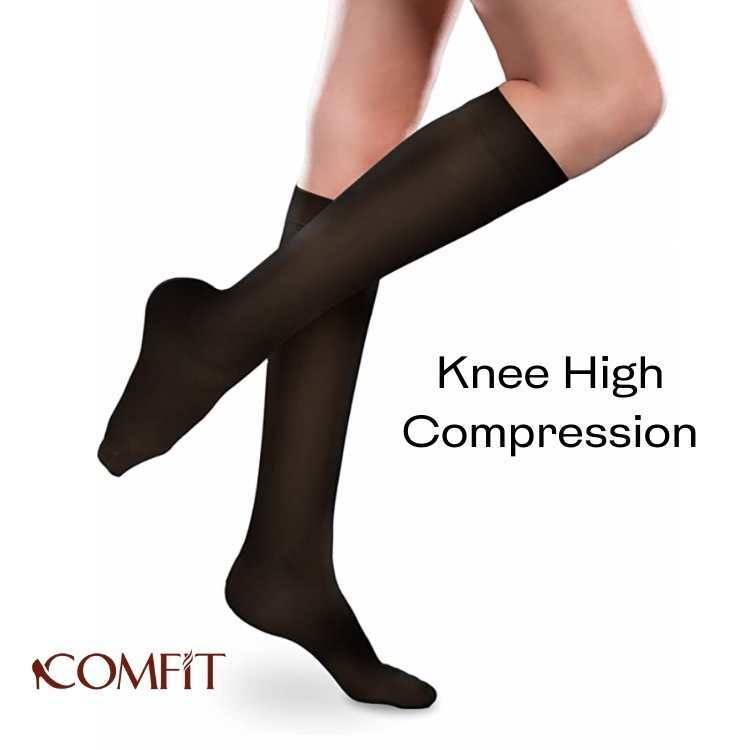 200DEN Lycra 醫療漸進式中壓力小腿襪