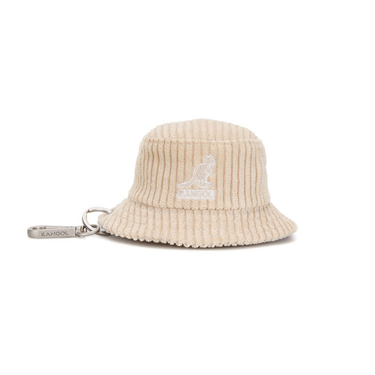 <韓國代購> KANGOL CORD V BUCKET HAT POUCH CHARM