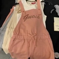 [S] GUESS RILEY ROMPER,PEACH/PECHE, GGV16084W-PEACH (SGU124)