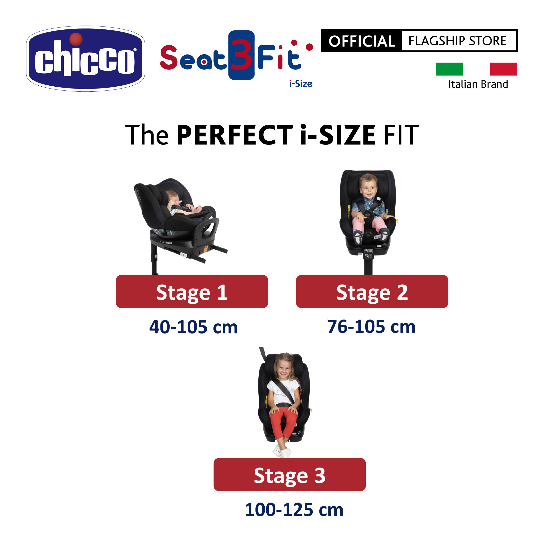 Chicco Seat3Fit I-Size 360 Spin Isofix Convertible Baby Car Seat