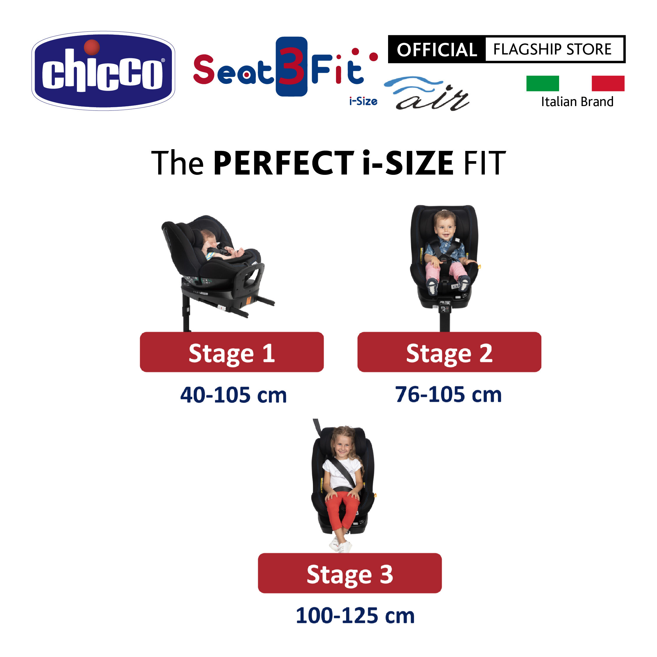 Chicco Seat3Fit I-Size Air 360 Spin Isofix Convertible Baby Car Seat