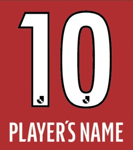 J-LEAGUE 印字( 背後號碼連人名)