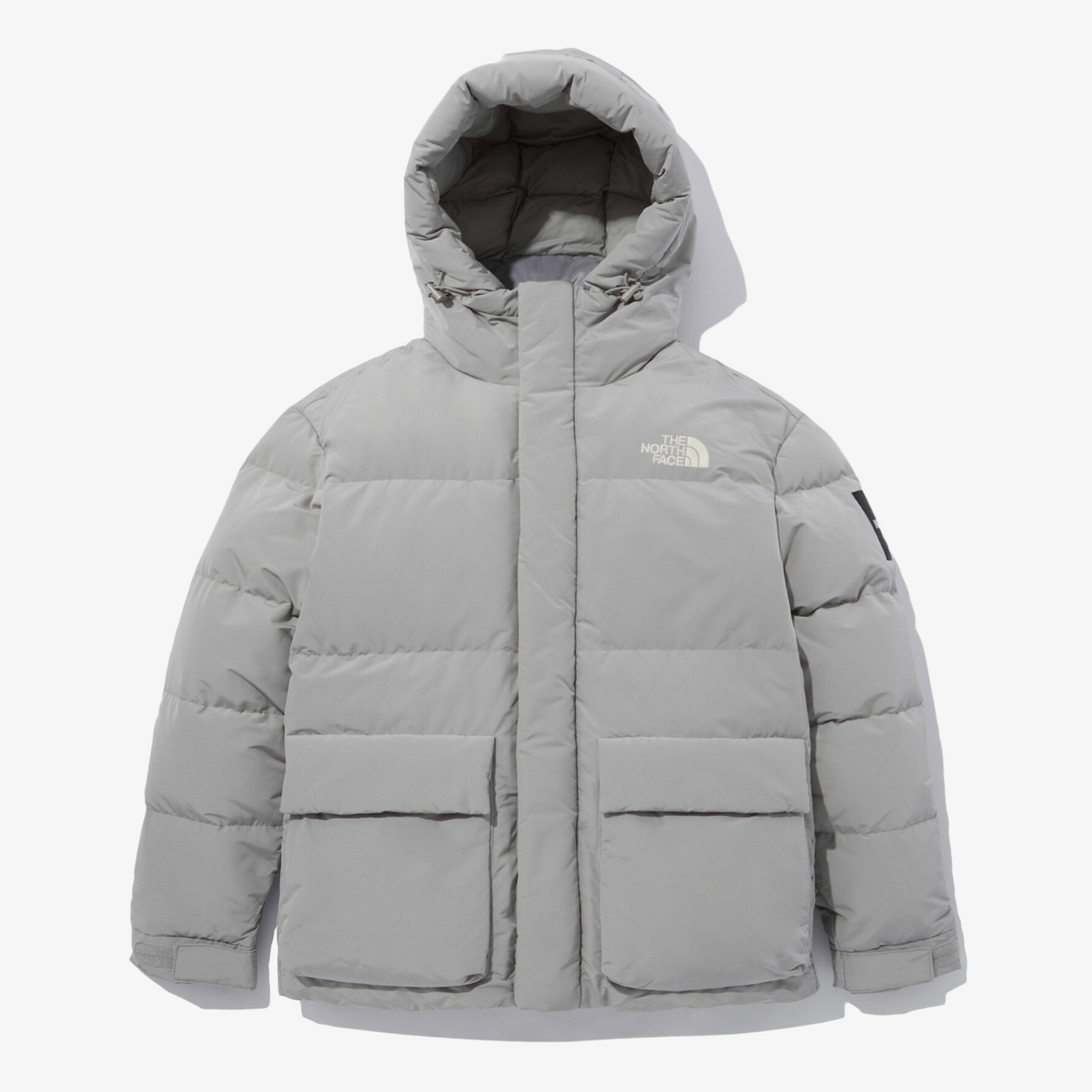 THE NORTH FACE 白標 NEW SIERRA 連帽 羽絨 外套 灰 NJ1DN58K