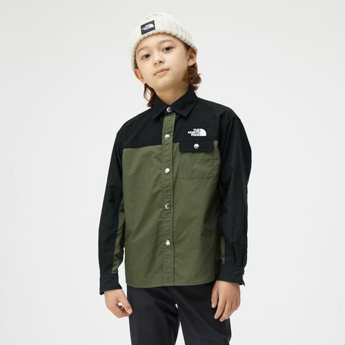 日本TNF兒童防潑水拼色襯衫