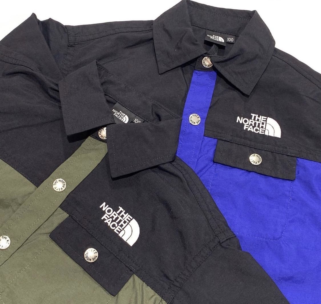 日本TNF兒童防潑水拼色襯衫