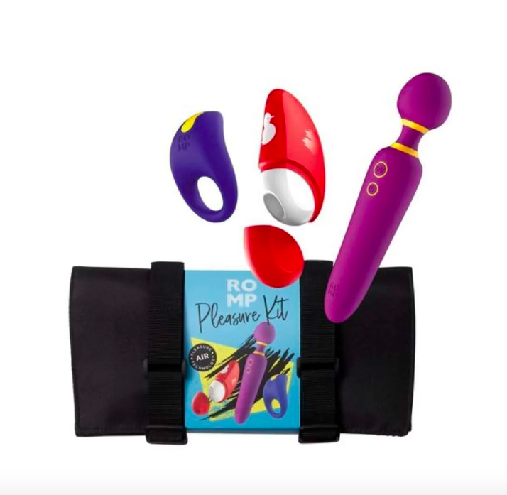 〔德國品牌〕ROMP Pleasure Kit 3件性趣玩具套裝: 持久環，陰蒂吸啜器及按摩棒