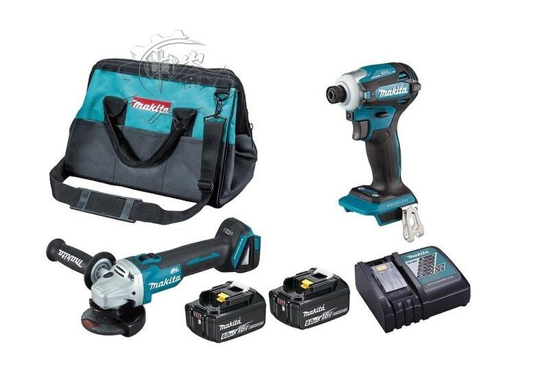 ＊中崙五金【附發票】牧田 18V無刷雙機組 DGA406GX4 ( DGA406 砂輪機+DTD172 起子機 )