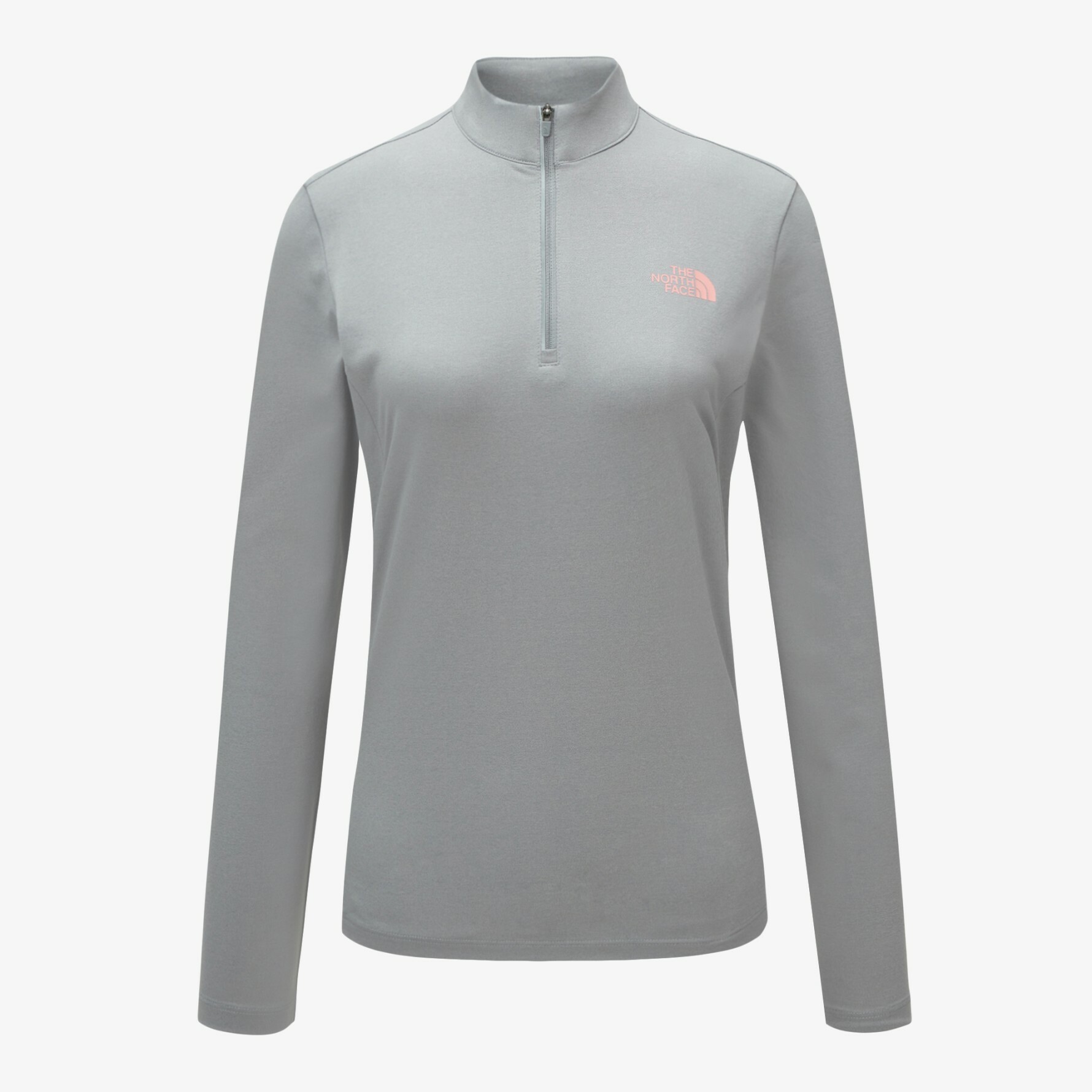 THE NORTH FACE FALL L/S ZIP TEE 女 運動 訓練 長袖 灰 NT7LN80A