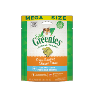 Greenies 貓潔齒小食 - 烤雞/  吞拿魚 / 三文魚 / 貓草味 4.6oz