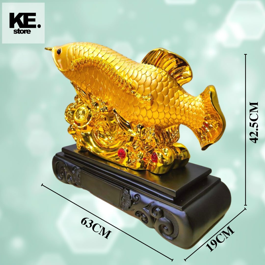 Golden Arowana Statue B7-A ( Gold )