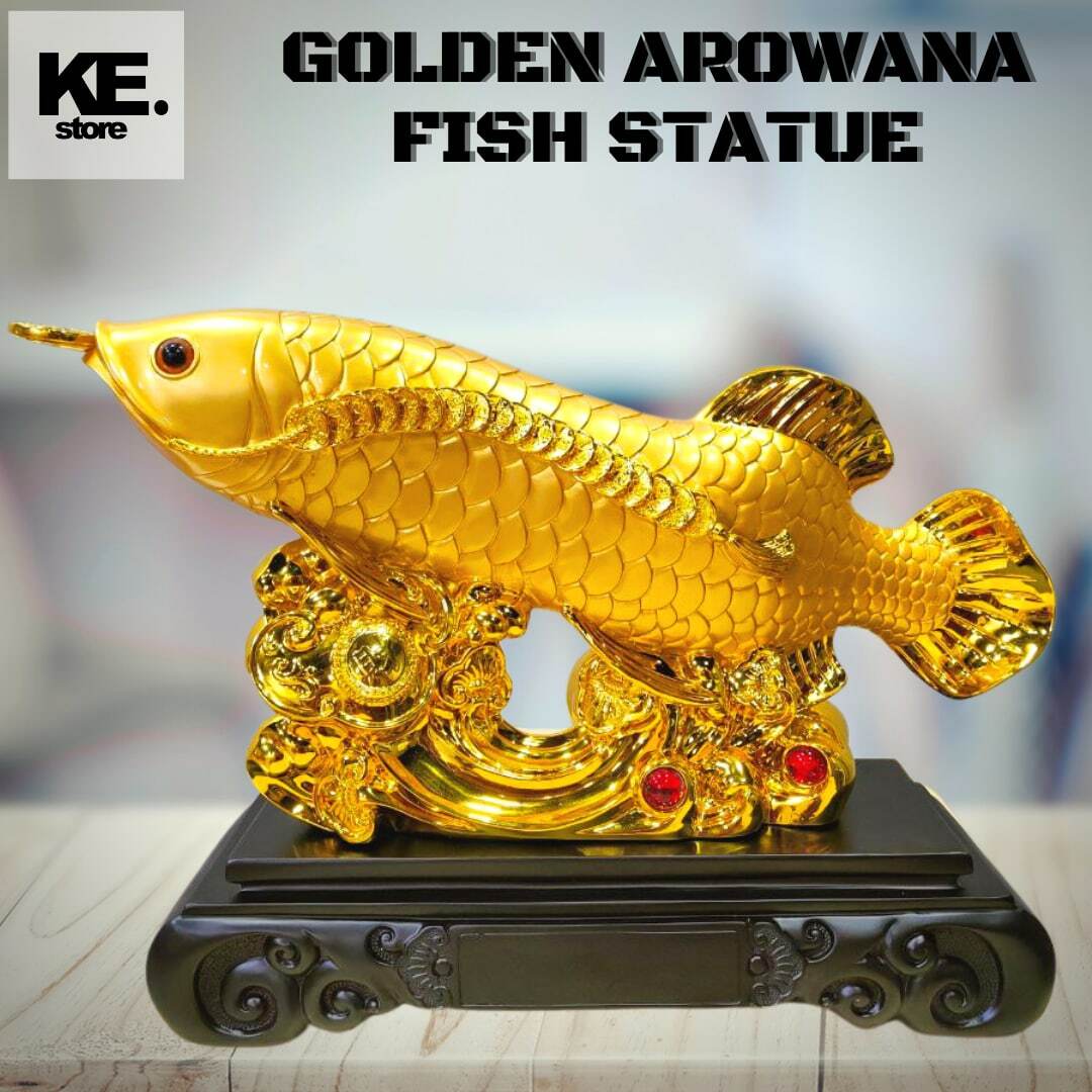 Golden Arowana Statue B7-A ( Gold )
