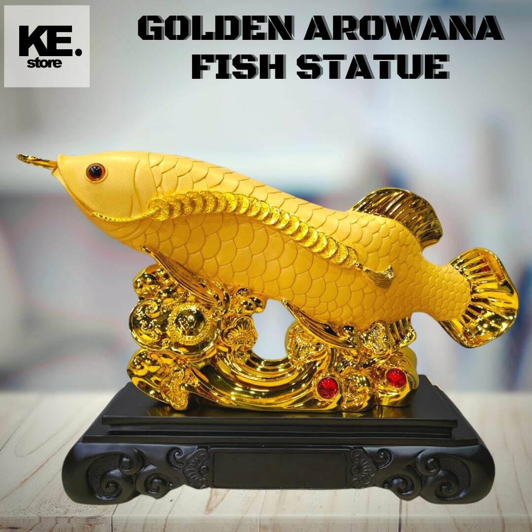 Golden Arowana Statue B7-B ( Sand Gold )