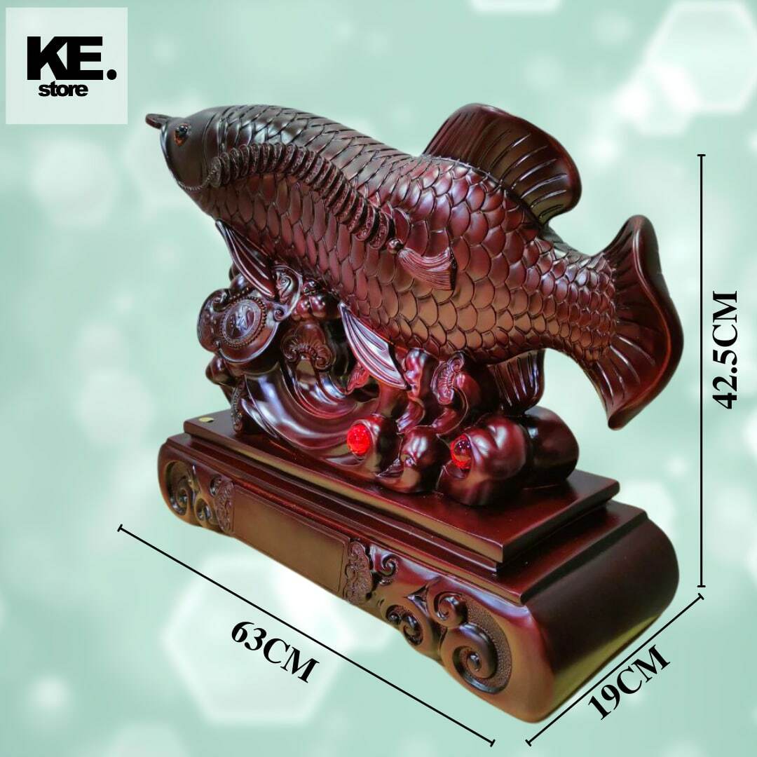 Golden Arowana Statue B7-C ( Maroon )
