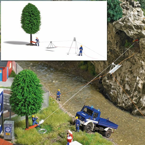 Busch 1619 HO規 Aerial Ropeway 空中急救纜車 套件