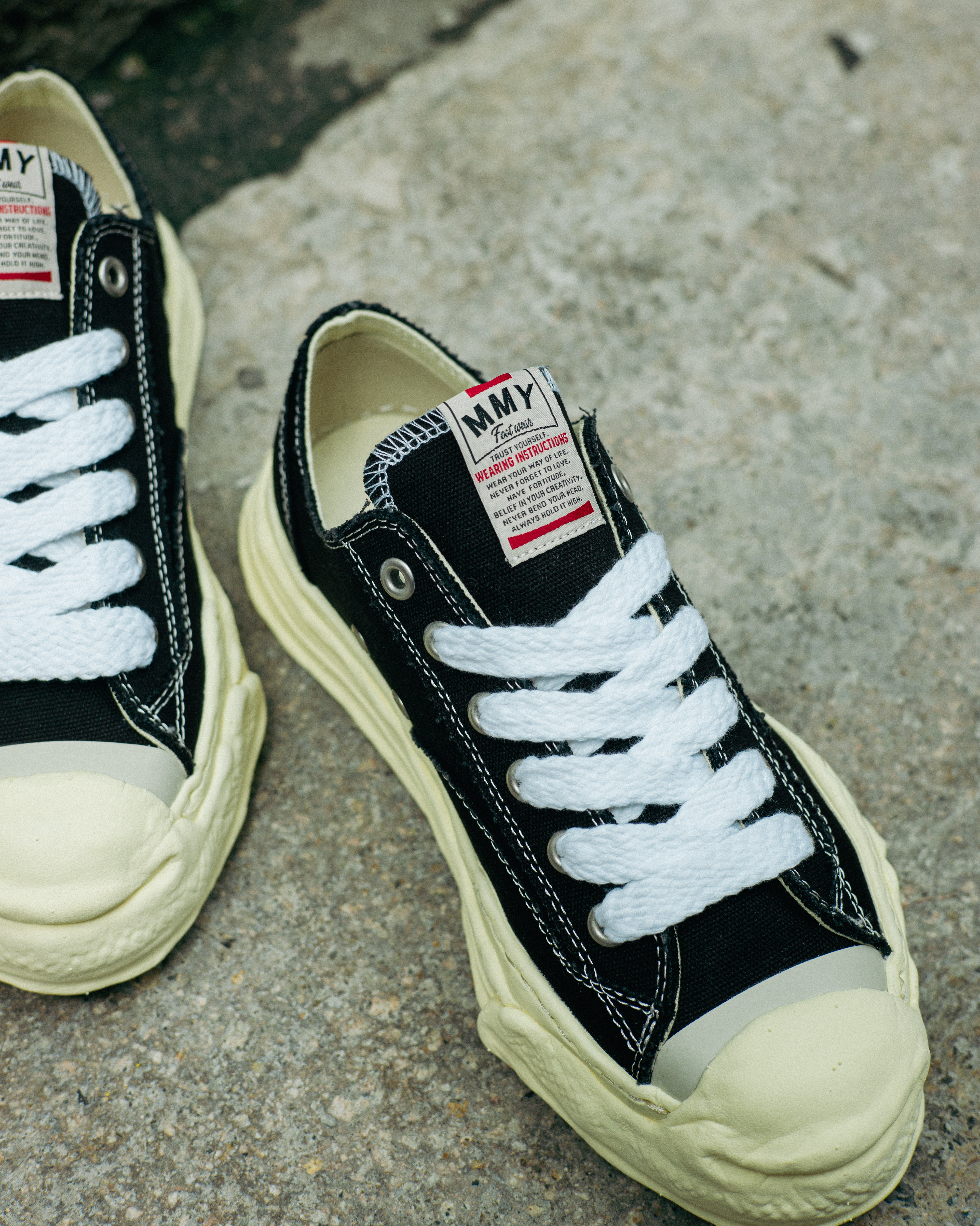 [現貨] MIHARA Hank Vintage Sole Canvas Black A09FW734