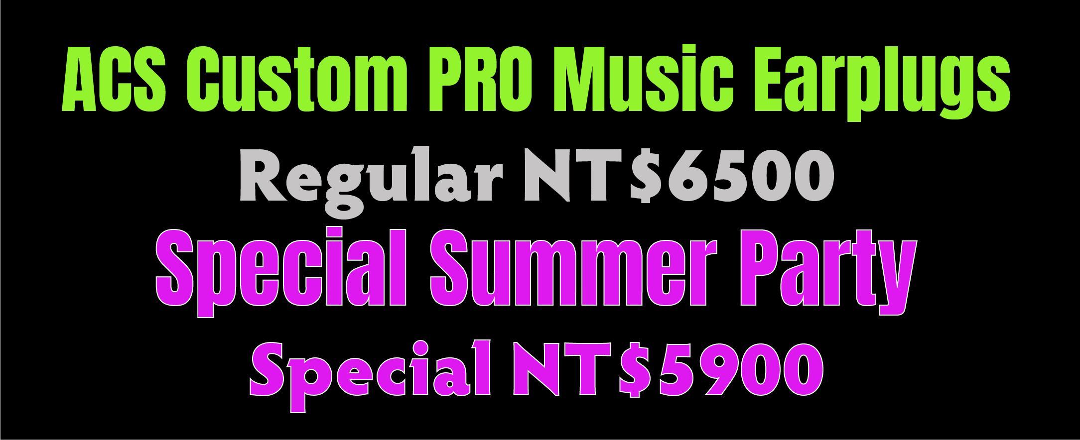 ACS PRO Custom Music Earplugs