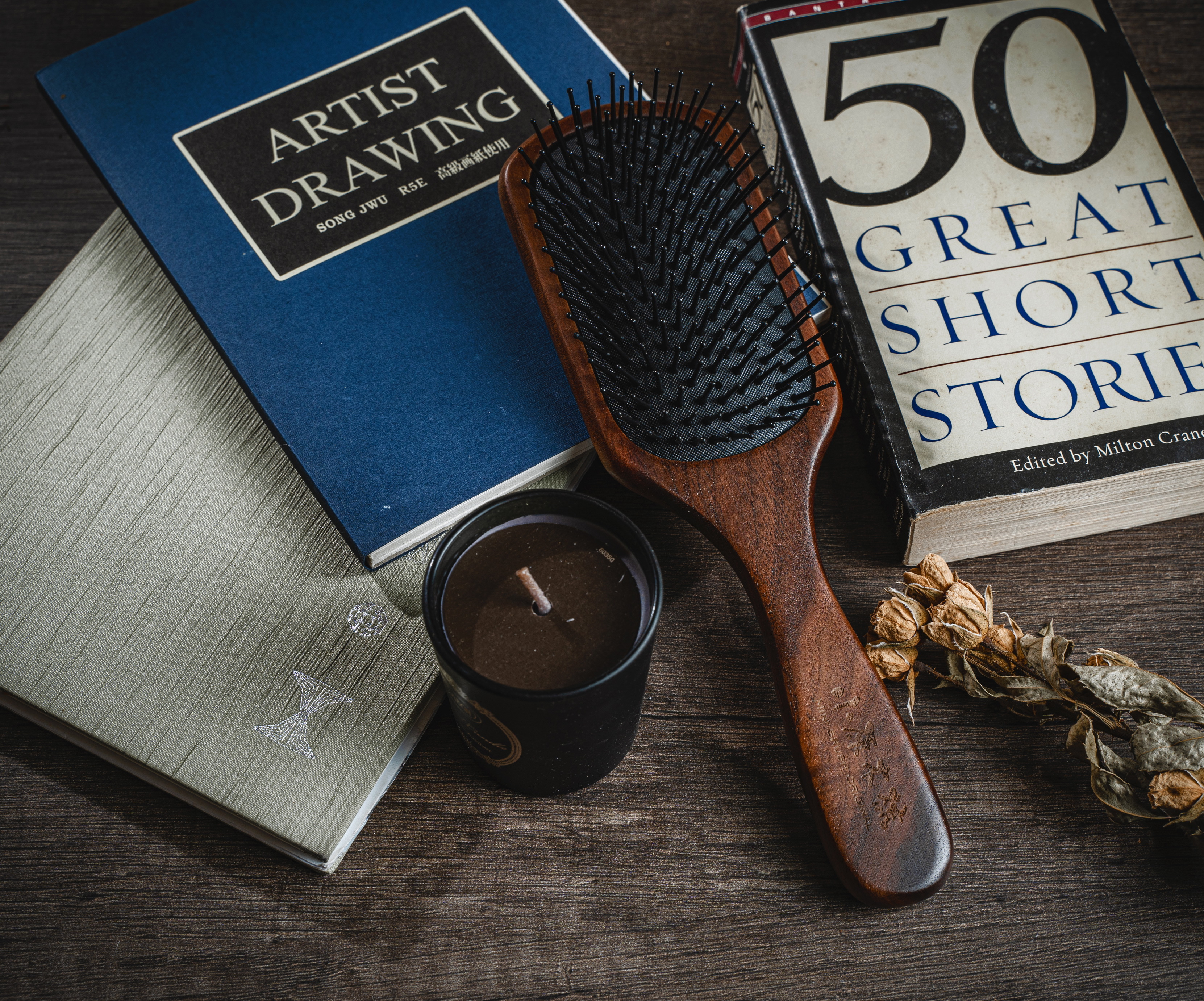 【小原木梳】胡桃木尼龍鋼針組合(濕髮好用/可耐熱)