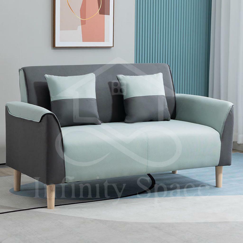 D4559 科技布拼色梳化