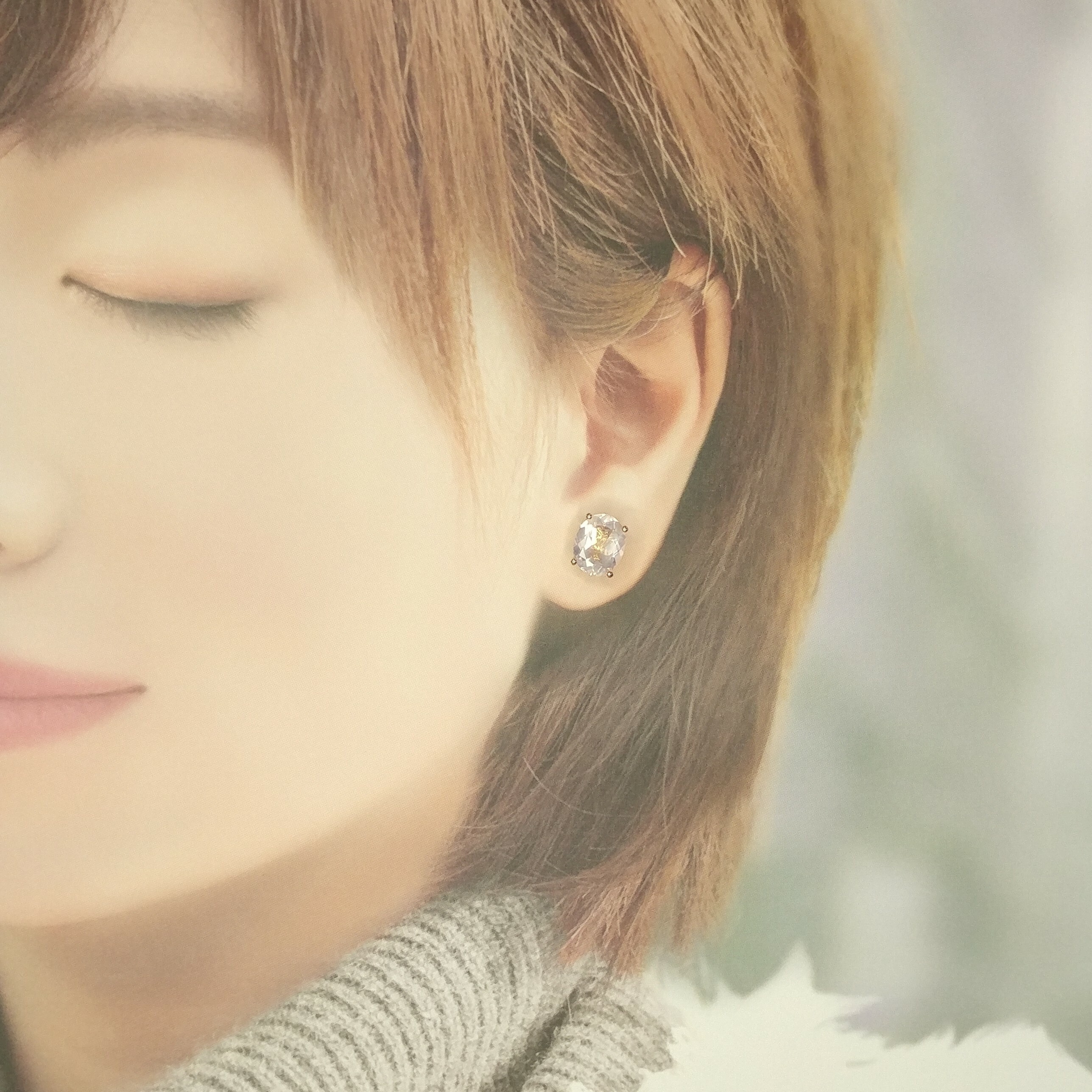 18K Rose Gold 6.63ct Quartz Earrings