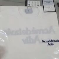 [S] ADLV ROUNDING LOGO WAFFLE SHORT SLEEVE T-SHIRT,WHITE, ADLV22SS-SSLWFF-WHT (SAV79)