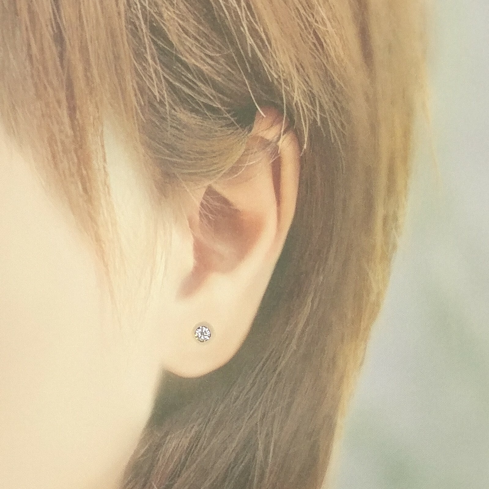 全新18K白金【主石46份鑽石】耳環