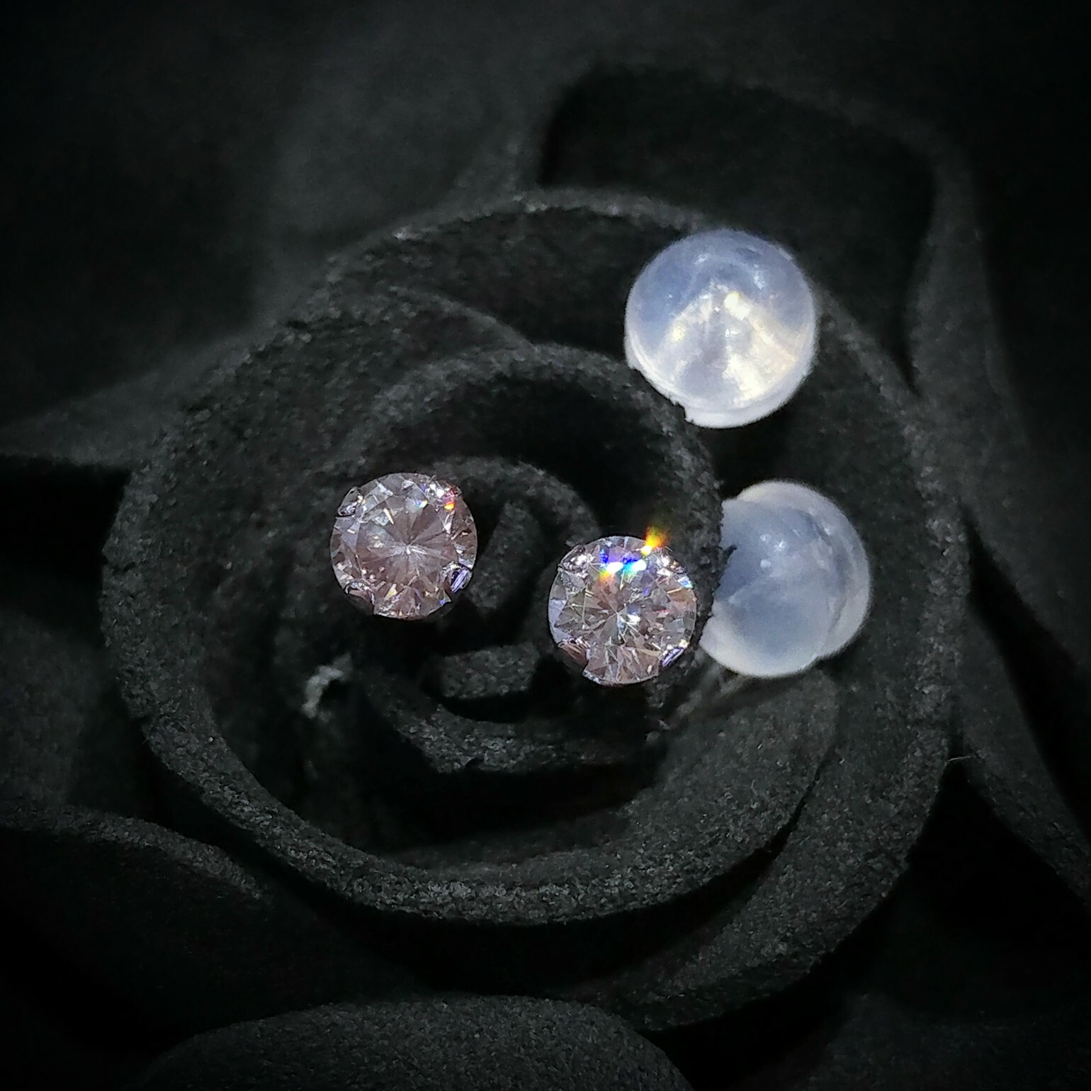 全新18K白金【主石46份鑽石】耳環